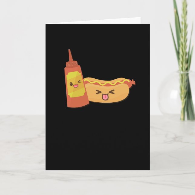 Carte Hot Dog Kawaii Restauration rapide (Devant)