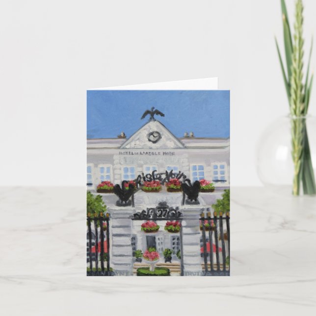Carte Hôtel Noir de L'Aigle : Fontainebleau FRANCE (Devant)