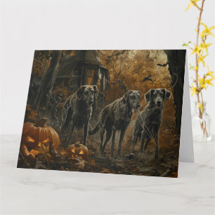 Carte Hound Afghan Halloween nuit chien délice