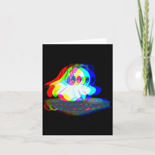 Carte House Music Ghost Halloween Techno Rave Halloween