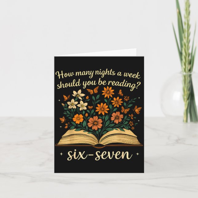 Carte How Many Night A Week Should You Be Reading 67 Mem (Devant)