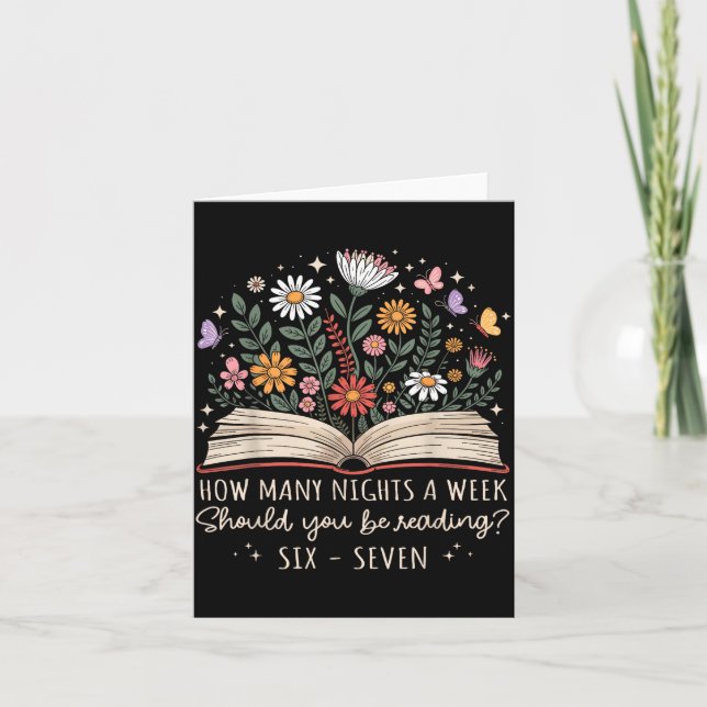 Carte How Many Nights A Week Should You Be Reading 67 Me (Devant)