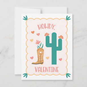 Carte "Howdy Valentine" Western Valentine's Day Card