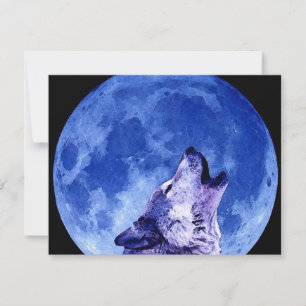 Carte Howling Wolf à Moon