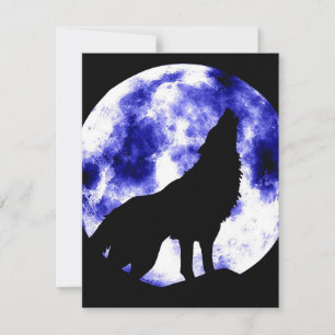 Carte Howling Wolf à Moon