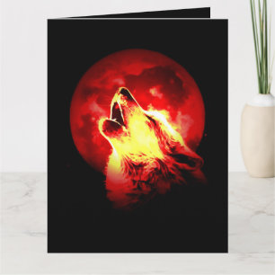 Carte Howling Wolf à Red Night