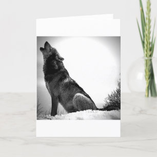 Carte Howling Wolf in Snow