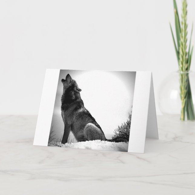 Carte Howling Wolf in Snow (Devant)