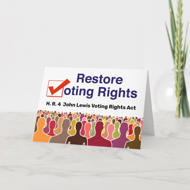 Carte HR4 John Lewis Loi sur les droits de vote (Devant)