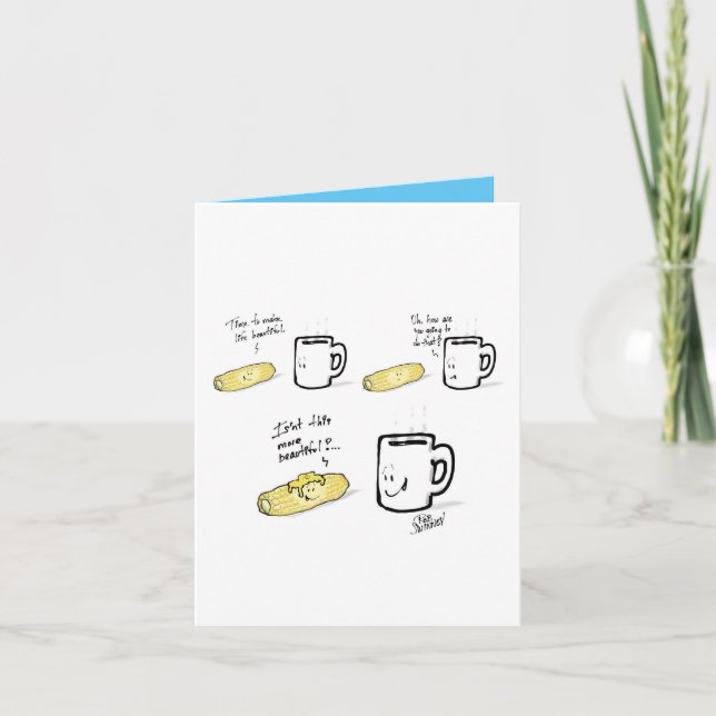 Carte HTC Maïs et Tasse à Café (Devant)