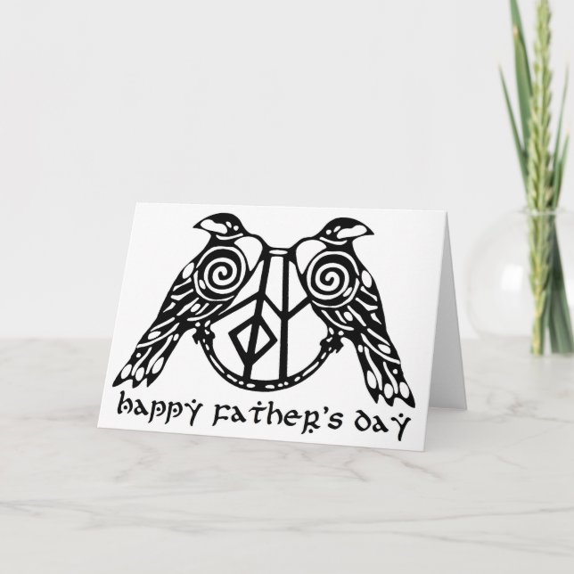 Carte Huginn et Muninn de fête des pères de (Devant)
