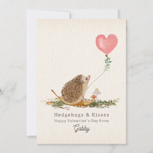 Carte Hugs de haies et baisers Champignon de haies Valen