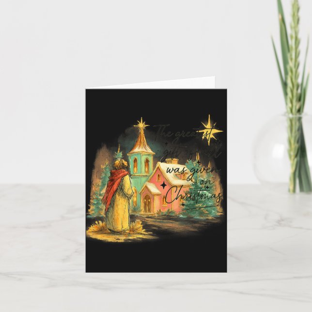 Carte Hugvyn Greatest Gift Of All Religious Christmas Na (Devant)
