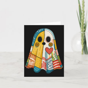 Carte Hugvyn Halloween Patchwork Ghost Éffrayant Quilt G