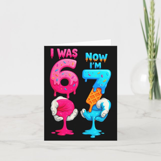 Carte Hugvyn j'avais 6 ans maintenant j'ai 7 ans anniver (Devant)