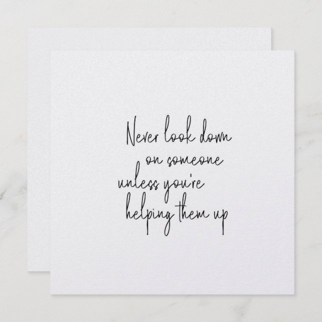 Carte HUMANITÉ 5,25 x 5,25 (Devant / Derrière)