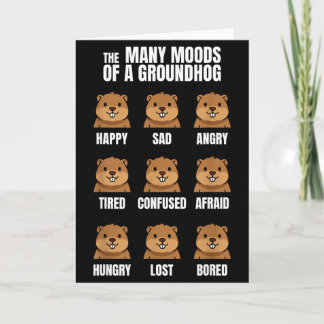 Carte Humeurs mignonnes de Punxsy Phil Jour de la marmot