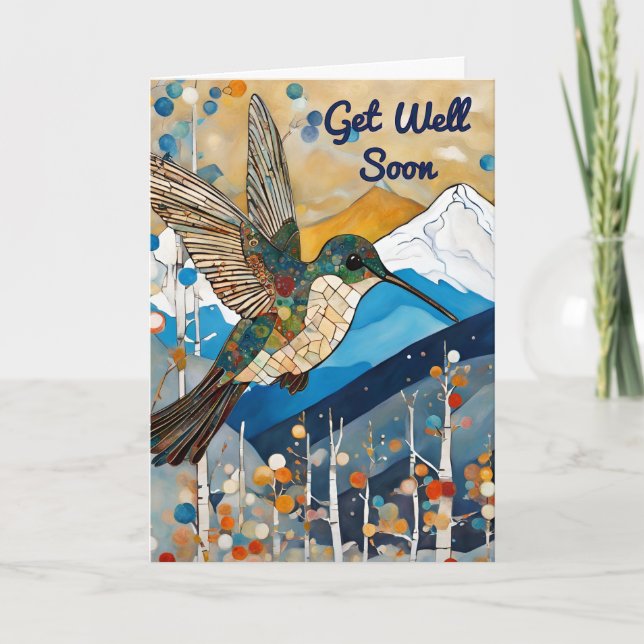 Carte Hummingbird Get Well Soon Greeting (Devant)