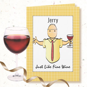 Carte Humoristique Amusant Homme Cartographie Vin Rouge 