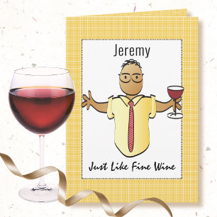 Carte Humoristique Cartographie Homme Brown Vin Rouge An