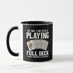 Carte humoristique de 80 ans - Mug pour joueur de 
