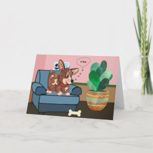 Carte humoristique de la fête des mères de Corgi D