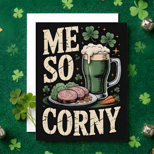 Carte humoristique de la Saint-Patrick avec du cor
