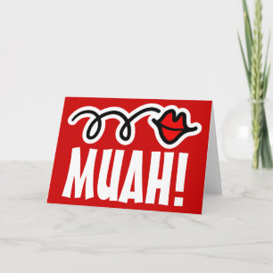 Carte humoristique de Valentine avec un baiser