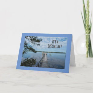 CARTE HUMOROUS LAKE ENTHOUSIAST ANNIVERSAIRE SOUHAIT