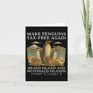 Carte Humour amusant Pingouin Sarcastique rendre le ping