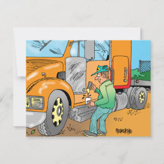 CARTE HUMOUR CADEAUX DE CARTOUCHE DE CAMIONS DE CAMIONS 