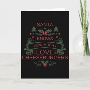 Carte Humour Chemise De Noël 2025 Cheeseburgers Pour Com