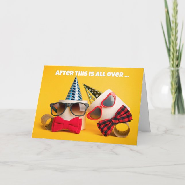 Carte Humour Coronavirus en papier toilette d'anniversai (Devant)