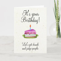 Humour d'anniversaire Boire drôle