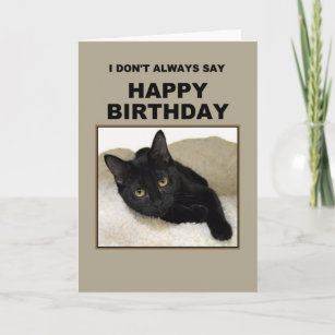 Cartes Chat Noir D Anniversaire Zazzle Ch