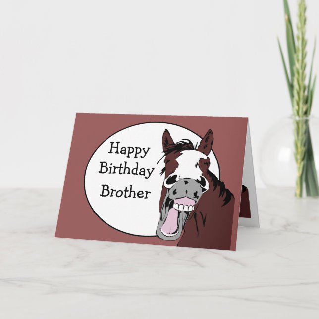 Carte Humour d'anniversaire de frère avec la bande (Devant)