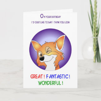 Carte humour d'anniversaire de renard aussi