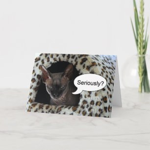 Carte Humour d'anniversaire de Sphinx Cat