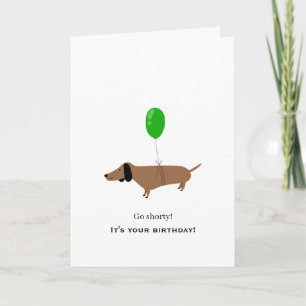 Carte Humour d'anniversaire de teckel Charmeux Mignon En