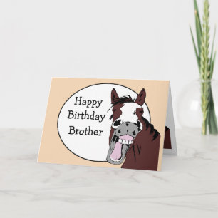 Carte Humour d'anniversaire du frère avec un dessin de c