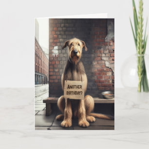 Carte Humour d'anniversaire du Wolfhound irlandais
