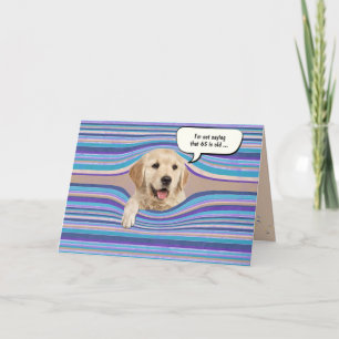 Carte humour d'anniversaire golden retriever
