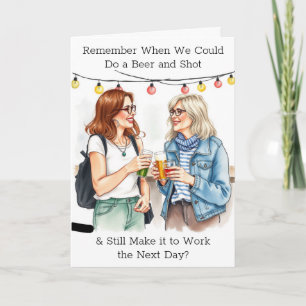 Carte Humour d'anniversaire moyen pour elle