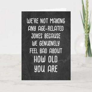 Carte Humour D'Anniversaire Pour Être Plus Âgé Sur Chalk