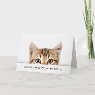 Carte Humour d'anniversaire Tabby kitten