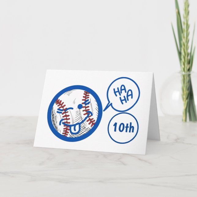 Carte humour DE BASEBALL "10ème" ET UN PEU D'HUMOUR D'AN (Devant)