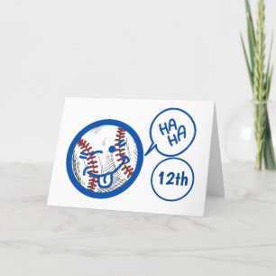 Carte humour DE BASEBALL "12ème" ET UN PEU D'HUMOUR D'AN