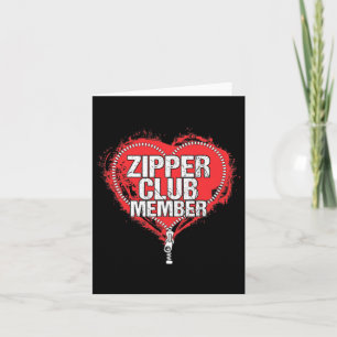 Carte Humour de chirurgie cardiaque Funny Zipper Club Me