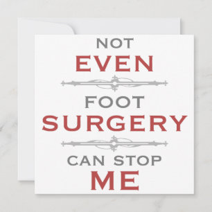 Carte Humour de chirurgie des pieds