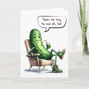 Carte Humour de cornichon pour la fête des pères